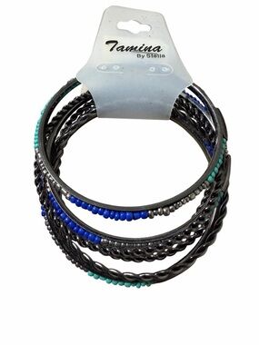 Tamina by Stella Black and Blue Bracelet Set